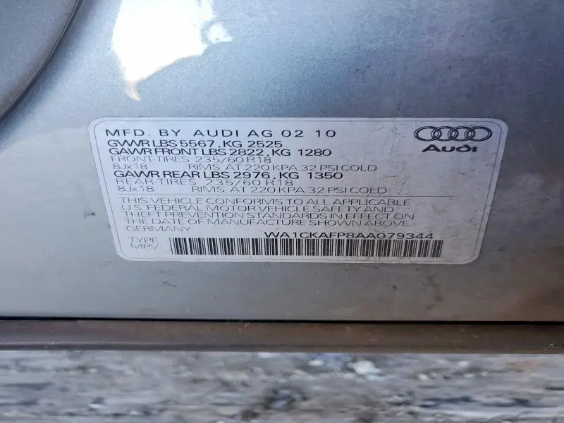 2010 AUDI Q5 PREMIUM  