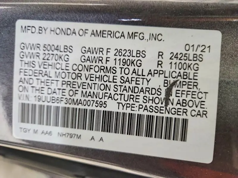 2021 ACURA TLX   