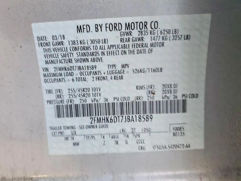 2018 FORD FLEX LIMITED  