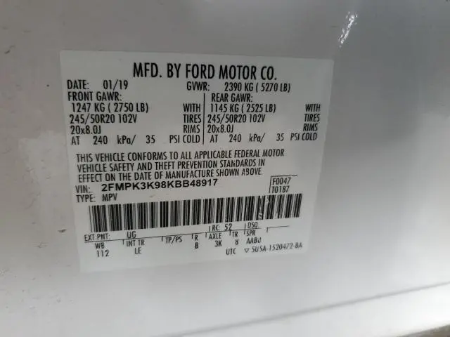 2019 FORD EDGE TITANIUM  