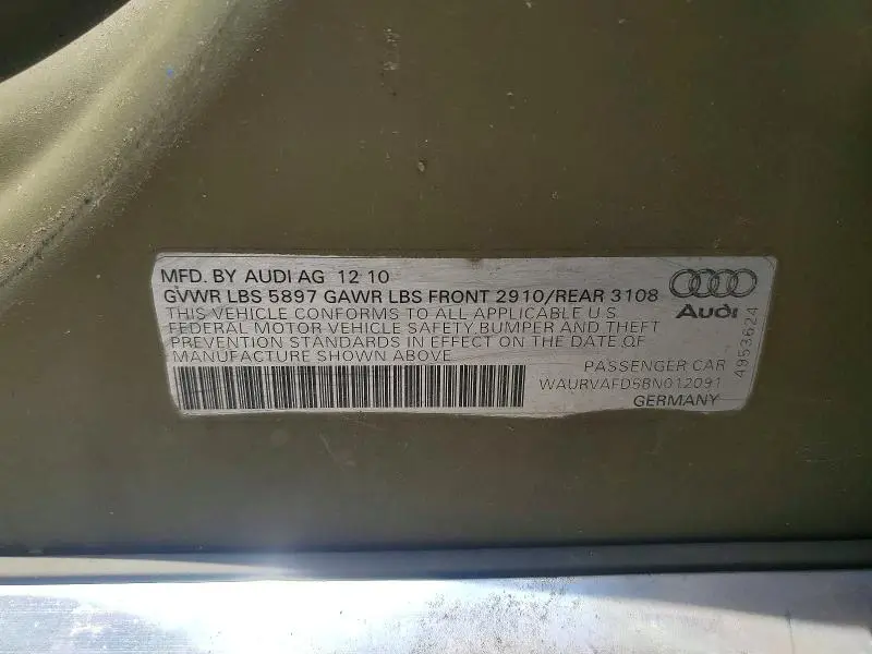 2011 AUDI A8 L QUATTRO  