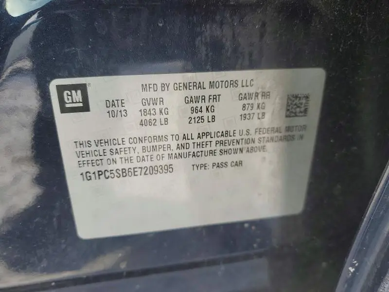 2014 CHEVROLET CRUZE LT  