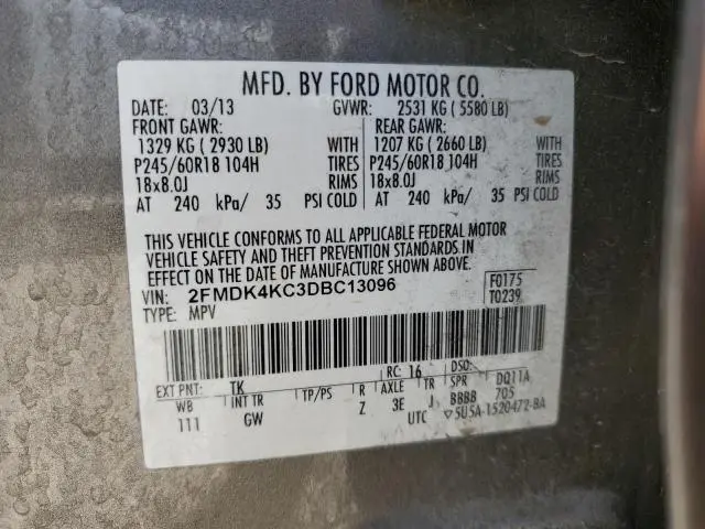 2013 FORD EDGE LIMITED  
