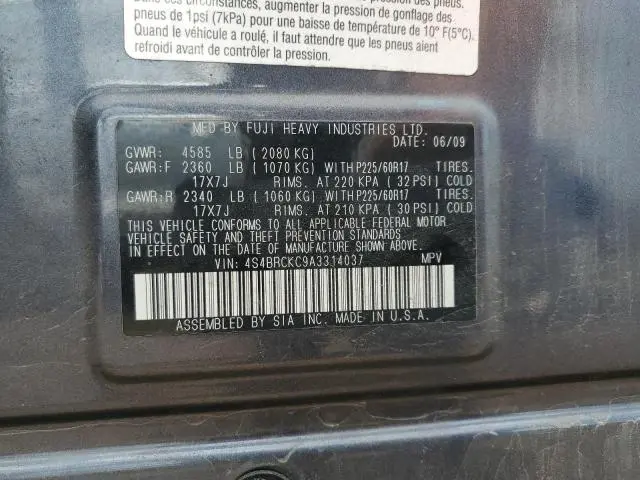 2010 SUBARU OUTBACK 2.5I LIMITED  