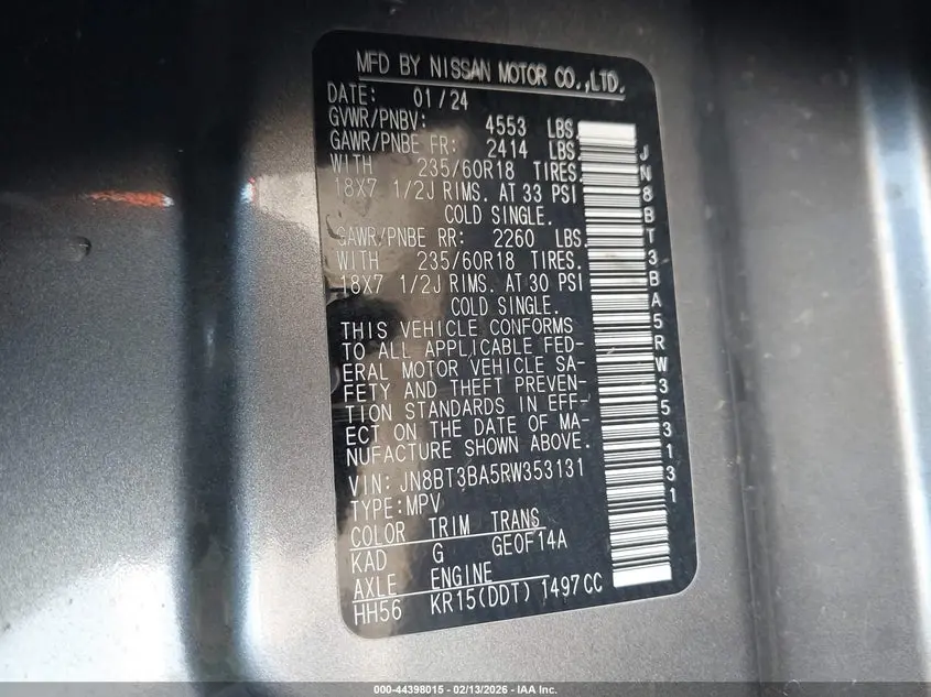 2024 NISSAN ROGUE SV FWD