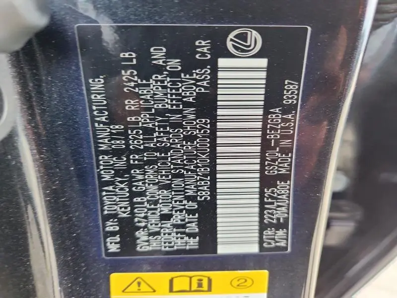 2019 LEXUS ES 350 F SPORT  