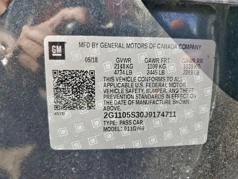 2018 CHEVROLET IMPALA LT  