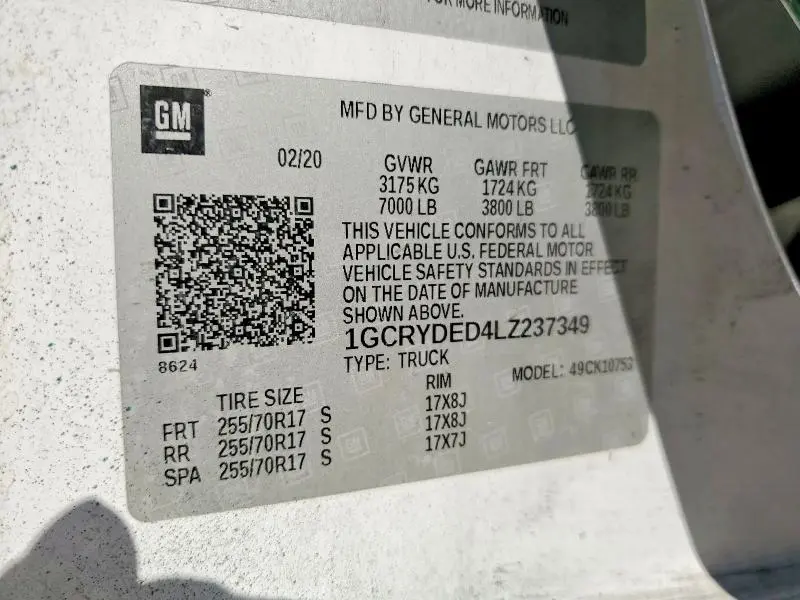 2020 CHEVROLET SILVERADO K1500 LT  