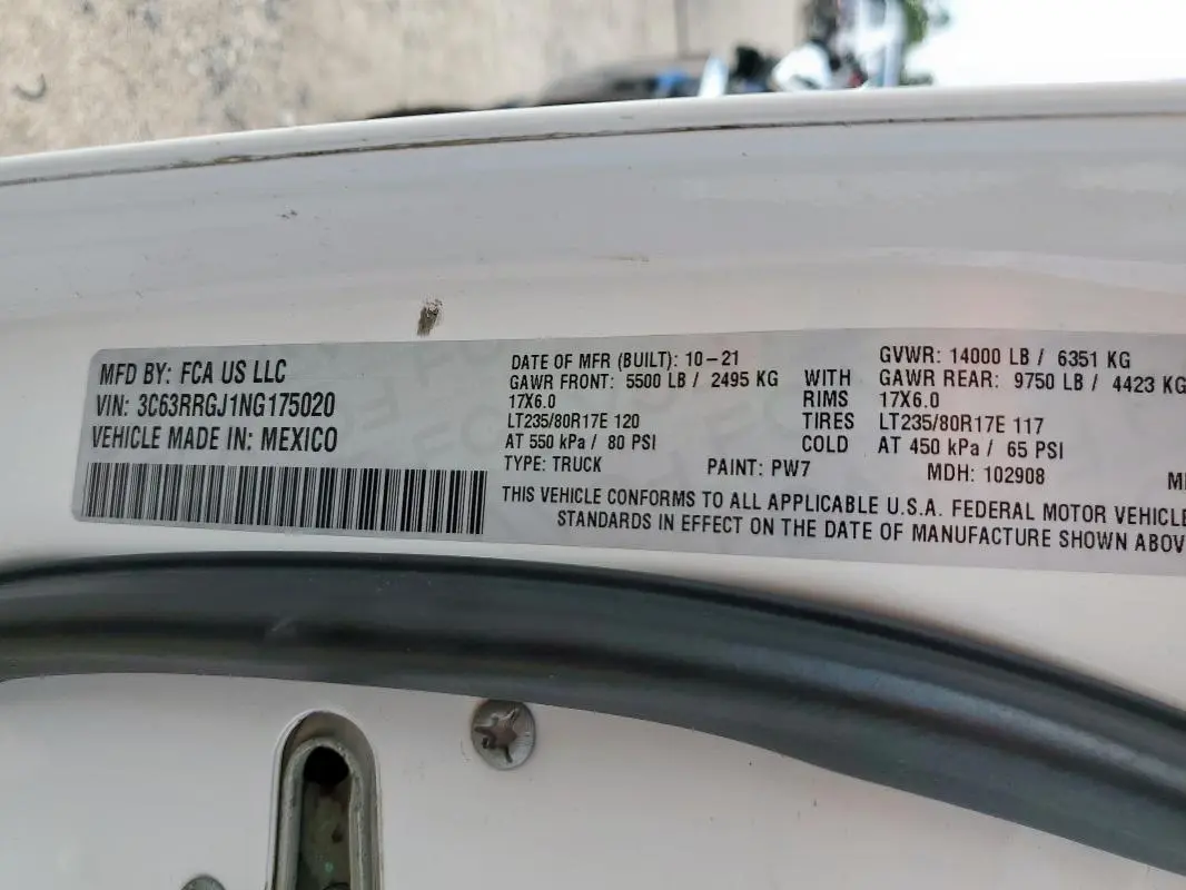 2022 RAM 3500 TRADESMAN  