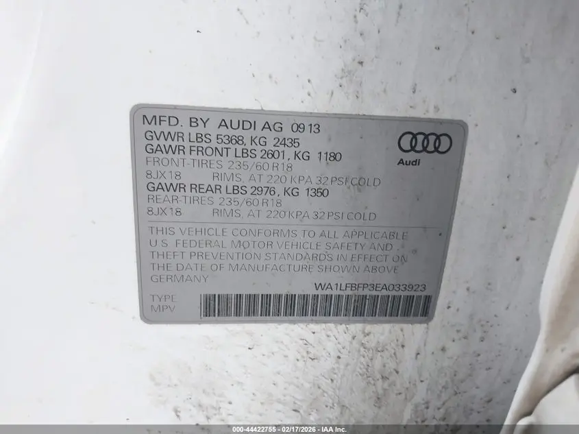 2014 AUDI Q5 2.0T PREMIUM