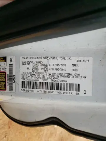 2019 TOYOTA TACOMA ACCESS CAB  