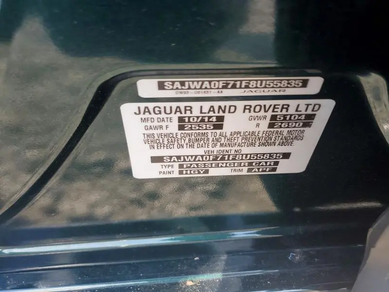 2015 JAGUAR XF 3.0 SPORT  