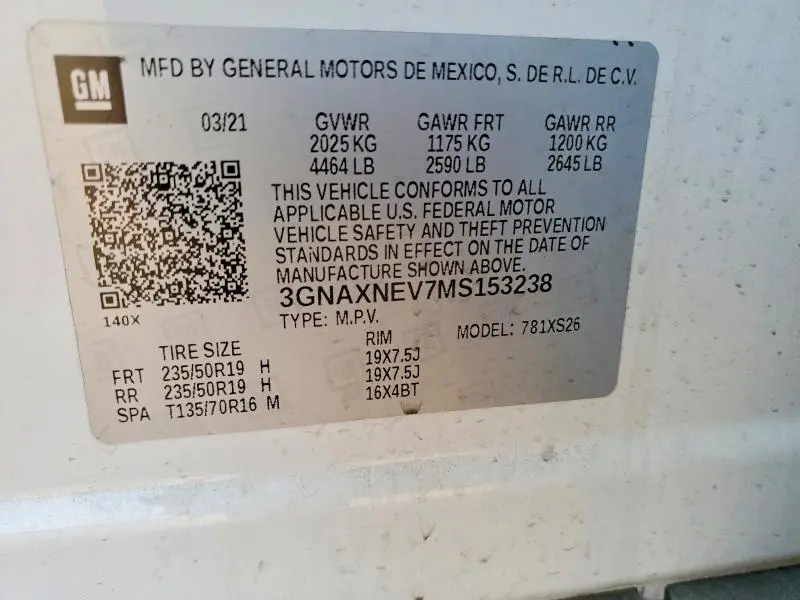 2021 CHEVROLET EQUINOX PREMIER  