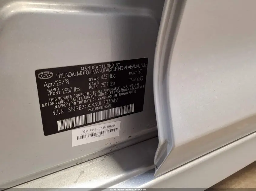 2018 HYUNDAI SONATA ECO