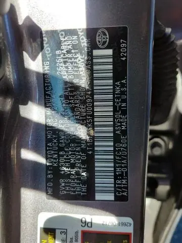 2015 TOYOTA CAMRY LE  