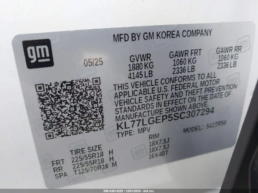 2025 CHEVROLET TRAX FWD 1RS