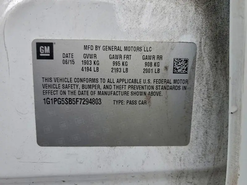 2015 CHEVROLET CRUZE LTZ  