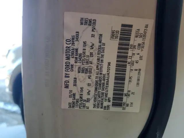 2010 FORD EXPLORER EDDIE BAUER  