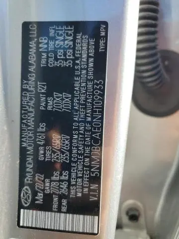 2022 HYUNDAI TUCSON SEL  