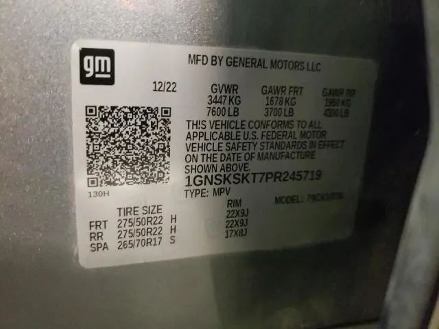 2023 CHEVROLET TAHOE K1500 PREMIER  