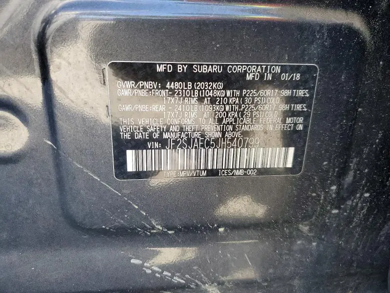 2018 SUBARU FORESTER 2.5I PREMIUM  