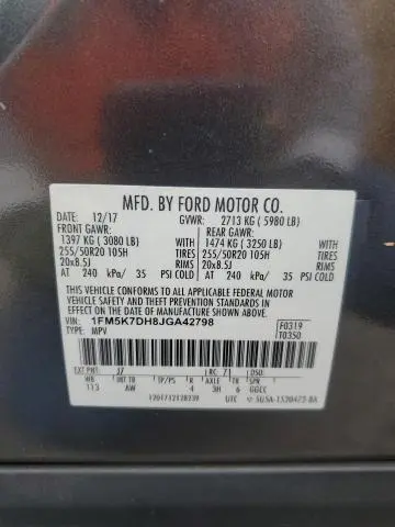 2018 FORD EXPLORER XLT  