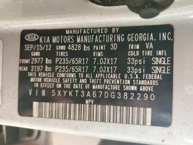 2013 KIA SORENTO LX  