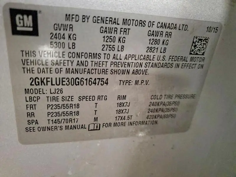 2016 GMC TERRAIN SLT  