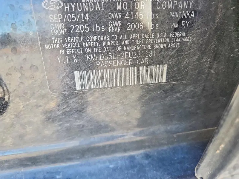 2014 HYUNDAI ELANTRA GT BASE  