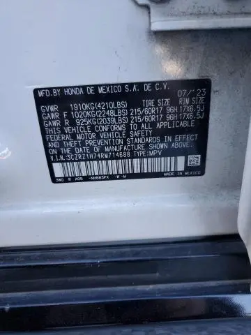 2024 HONDA HR-V EXL  