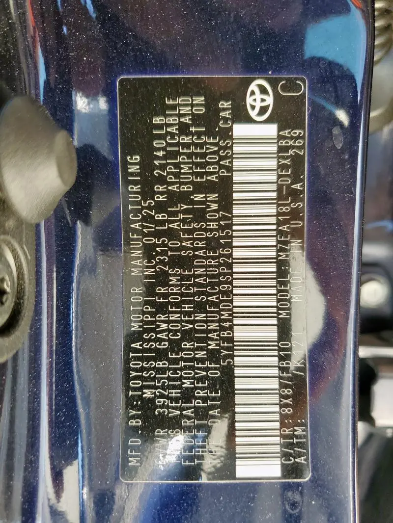 2025 TOYOTA COROLLA LE