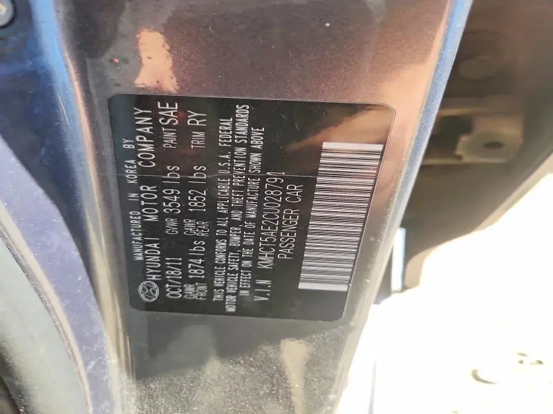 2012 HYUNDAI ACCENT GS  