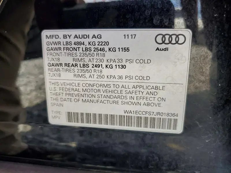 2018 AUDI Q3 PREMIUM  