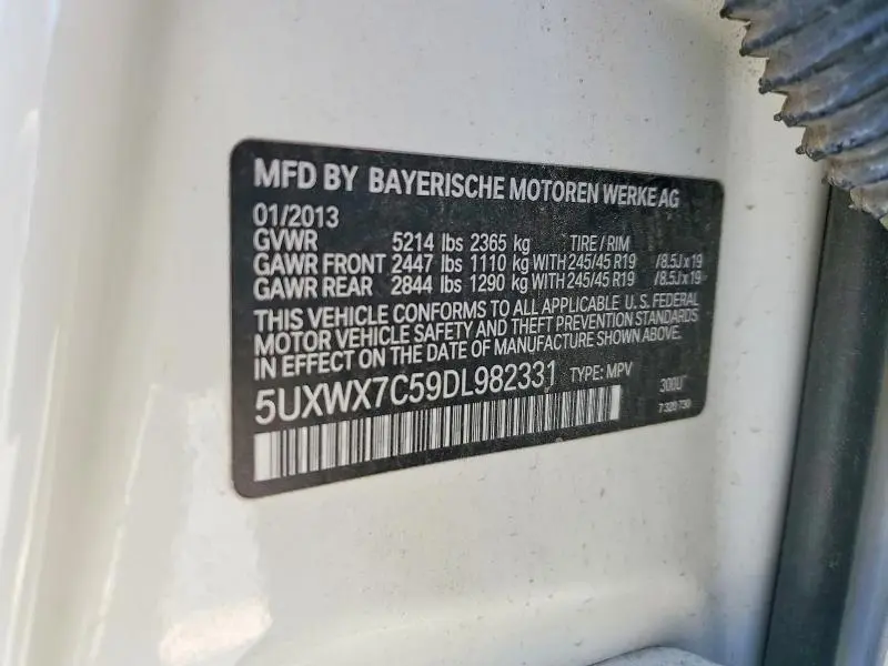 2013 BMW X3 XDRIVE35I  