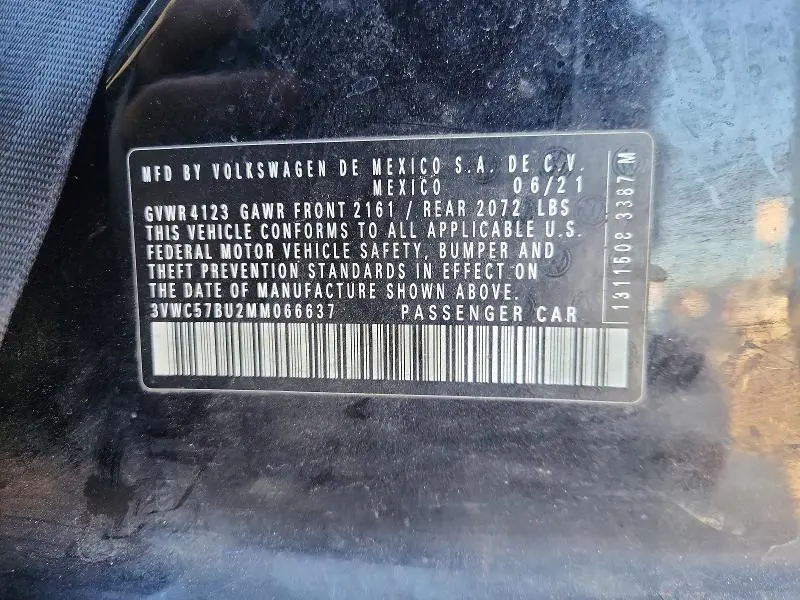 2021 VOLKSWAGEN JETTA S  