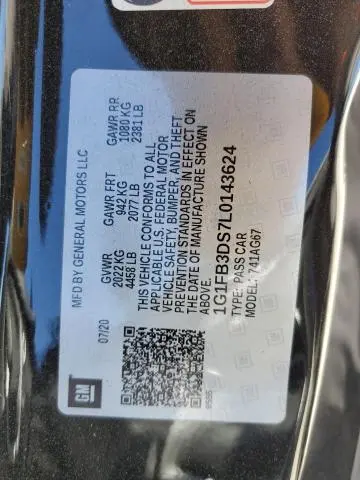 2020 CHEVROLET CAMARO LS  