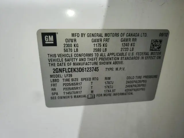 2013 CHEVROLET EQUINOX LS  