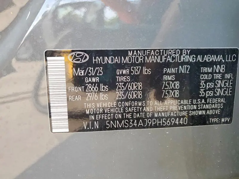 2020 HYUNDAI SANTA FE SEL PREMIUM  
