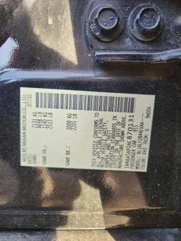 2010 NISSAN MAXIMA S  