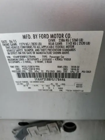 2015 FORD TAURUS SEL