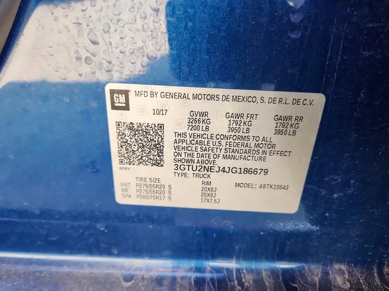 2018 GMC SIERRA K1500 SLT  