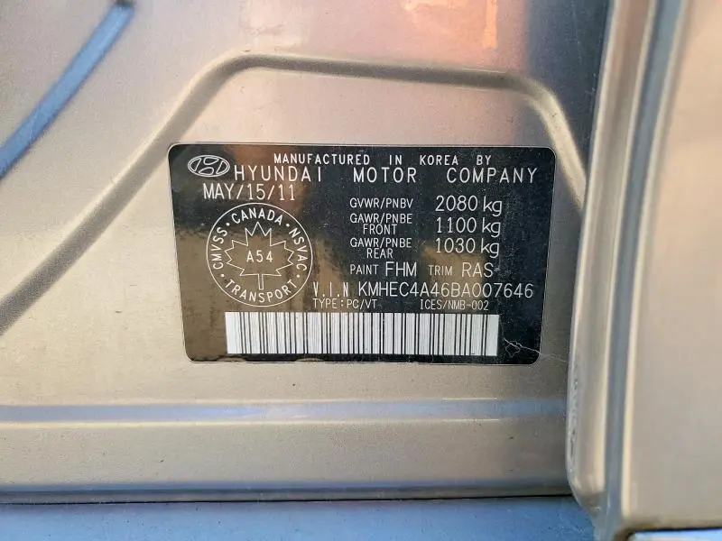 2011 HYUNDAI SONATA HYBRID  