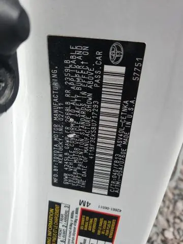 2011 TOYOTA CAMRY BASE  