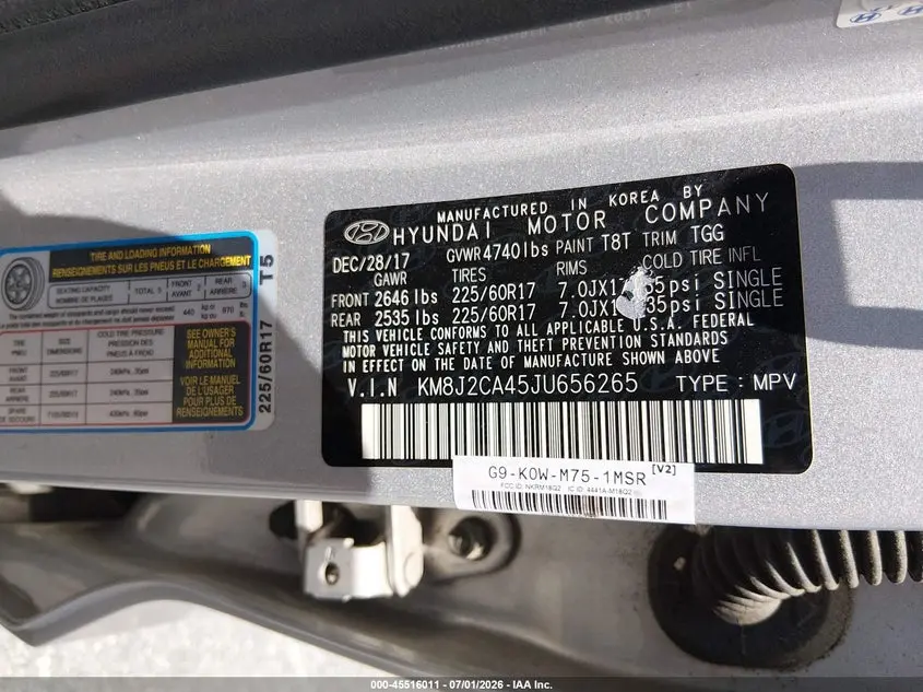2018 HYUNDAI TUCSON SE