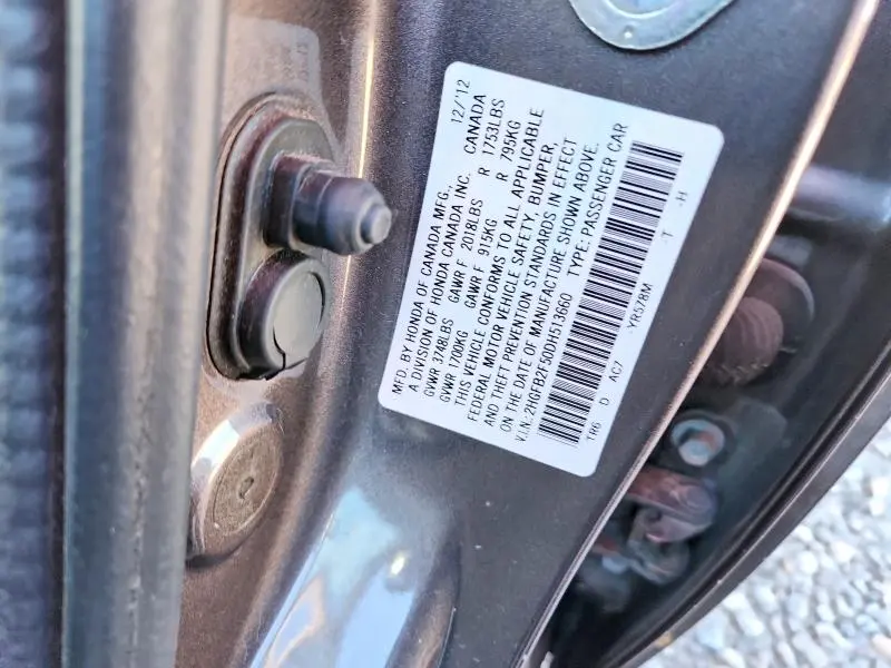 2013 HONDA CIVIC LX  