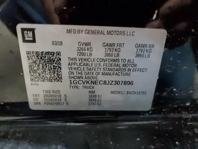 2018 CHEVROLET SILVERADO K1500  