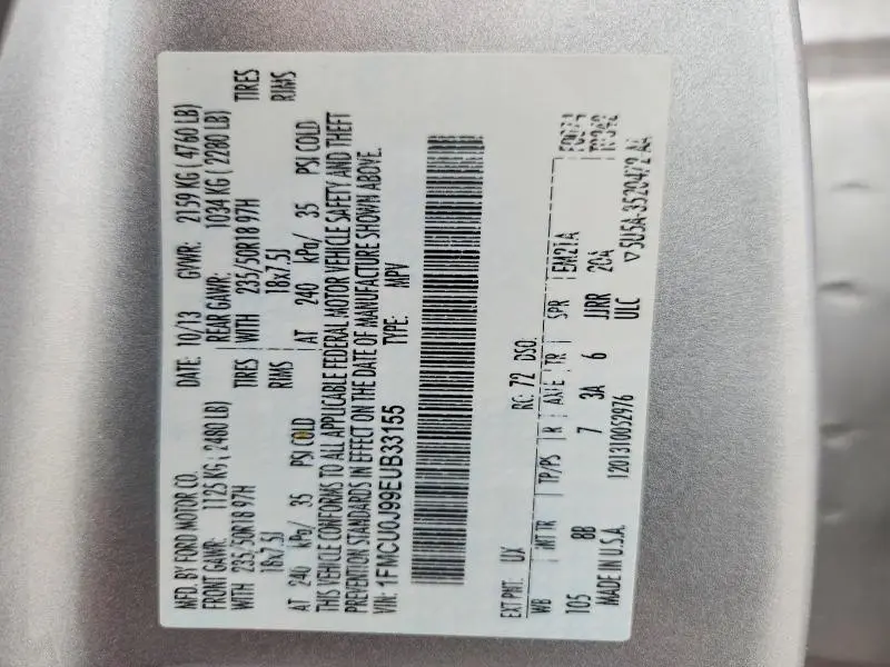 2014 FORD ESCAPE TITANIUM  