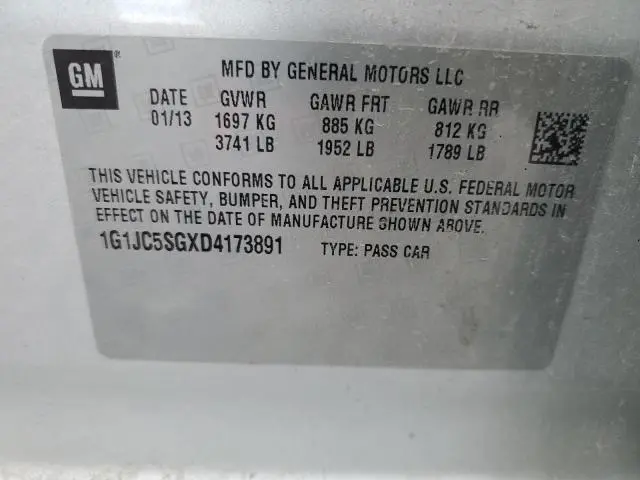 2013 CHEVROLET SONIC LT  