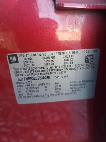 2012 CADILLAC SRX PERFORMANCE COLLECTION  