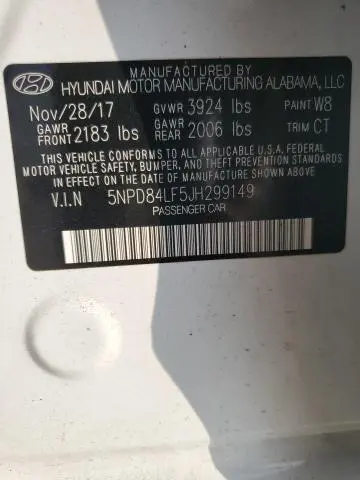2018 HYUNDAI ELANTRA SEL  